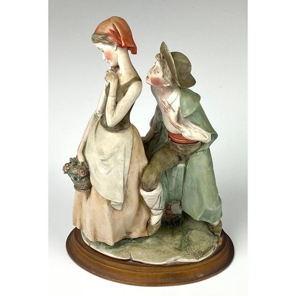 Vintage Giuseppe Armani Courting the Maiden Figurine 10 inch Made in Italy Rare - Picture 1 of 9